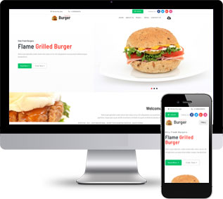 漢堡網(wǎng)站模板,面包html5模板