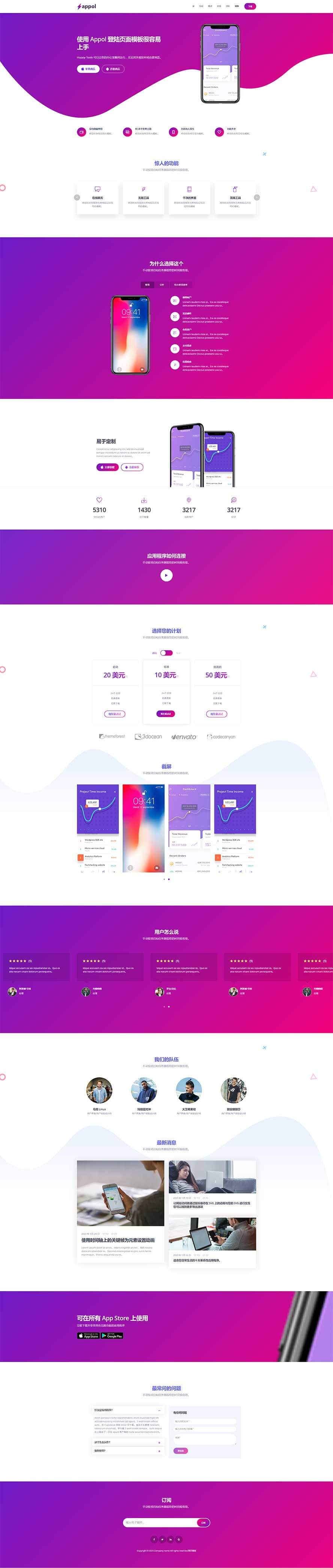 手機(jī)應(yīng)用靜態(tài)模板,APP靜態(tài)模板