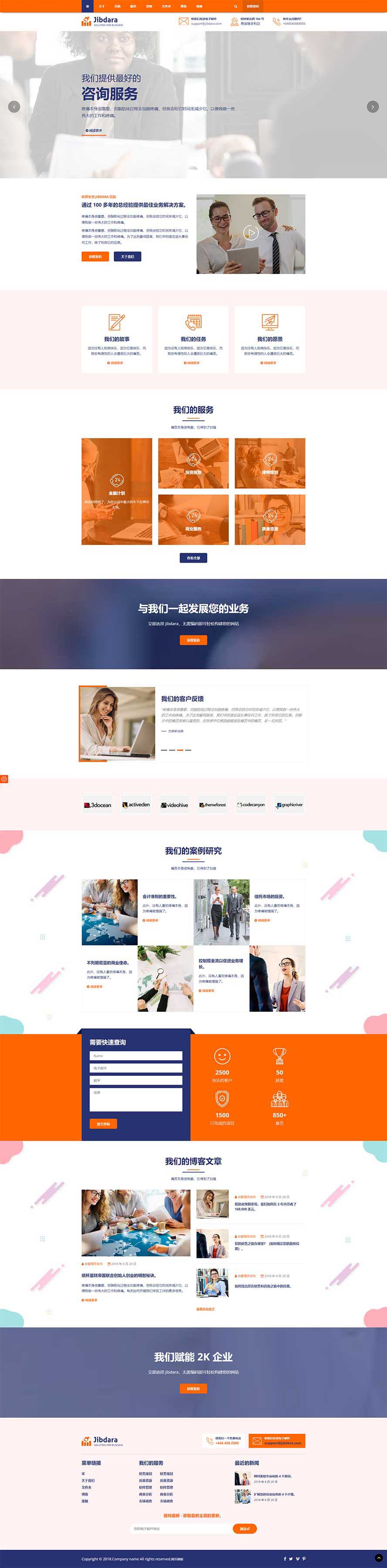 商業(yè)咨詢靜態(tài)模板,企業(yè)管理html5模板