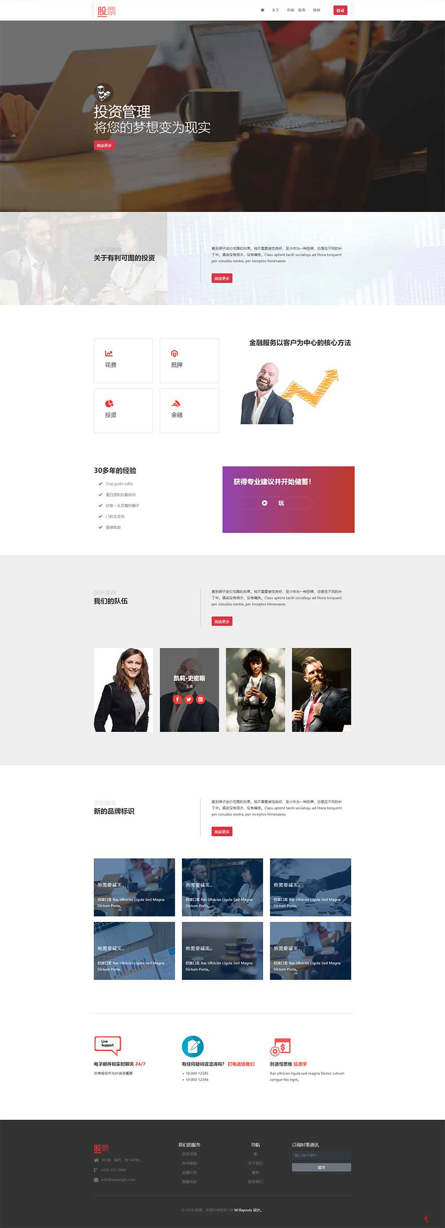 股票金融網(wǎng)頁(yè)模板,商業(yè)投資html5模板