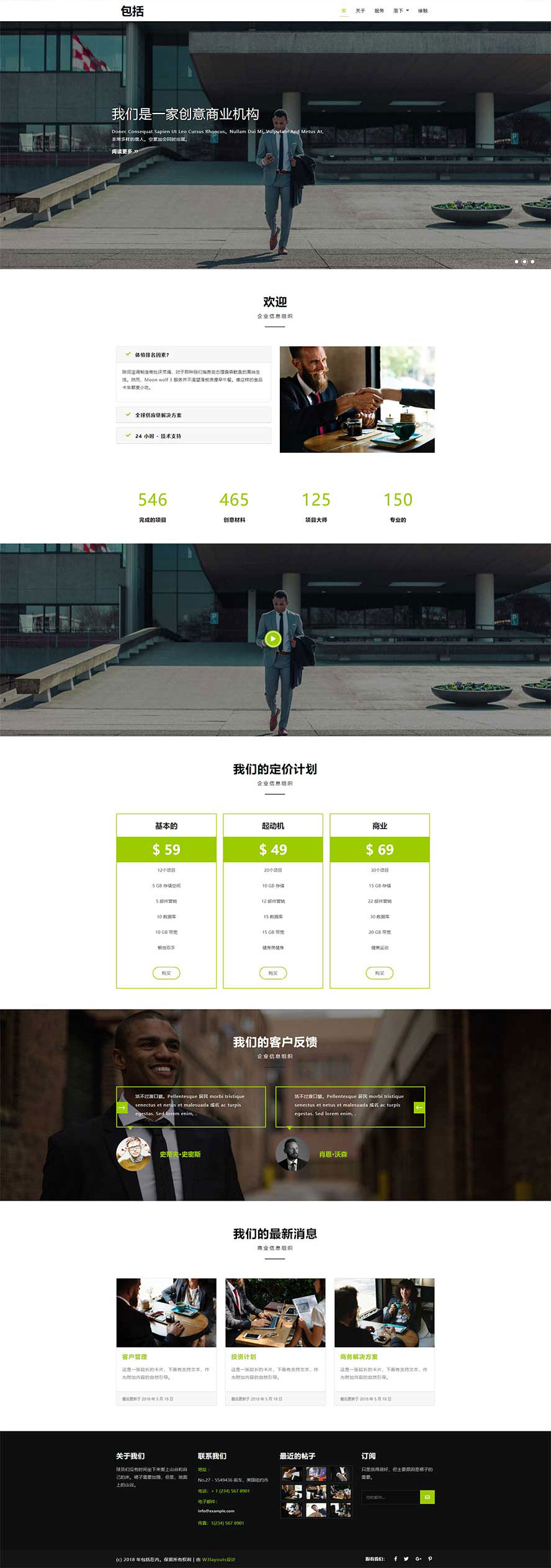 企業(yè)規(guī)劃網(wǎng)頁模板,商務展示html5模板