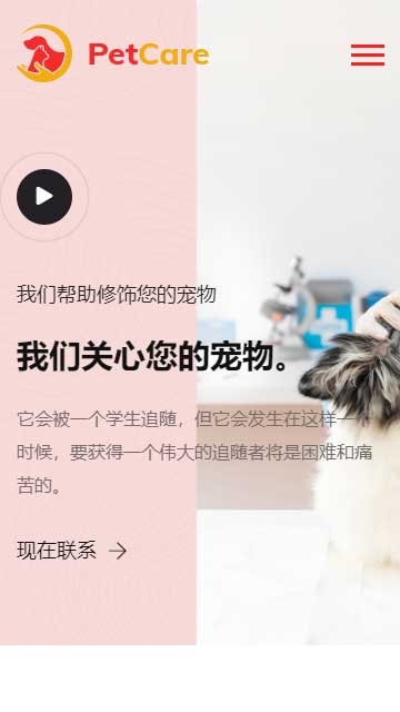 寵物醫(yī)院靜態(tài)模板,寵物護(hù)理html5模板