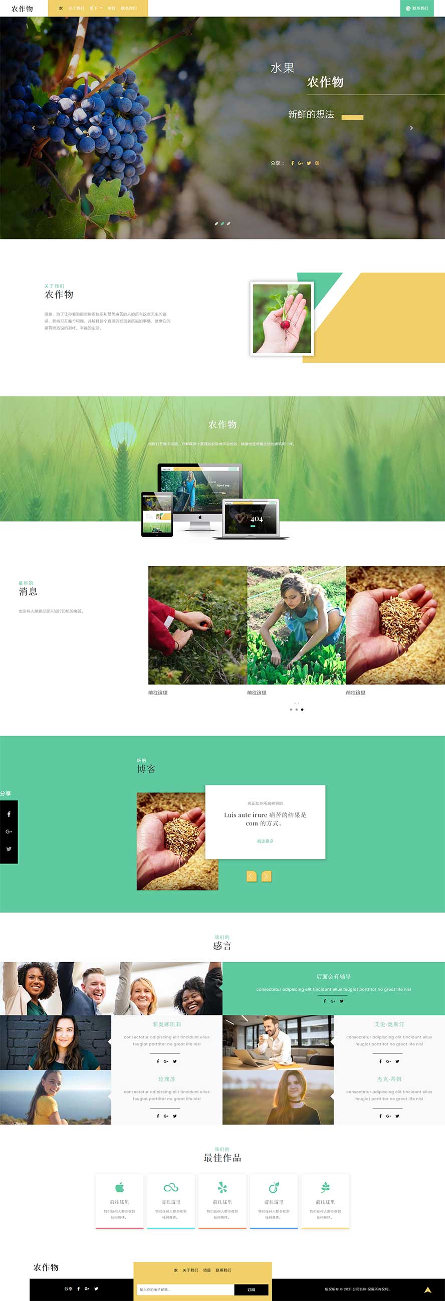 有機水果靜態(tài)模板,加盟企業(yè)html5模板